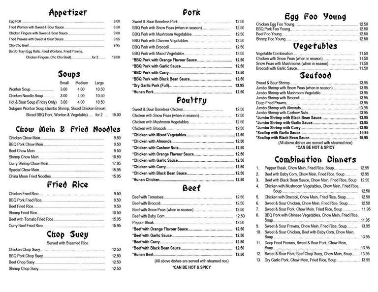 China Moon Restaurant - Burns Lake, BC menu_pic
