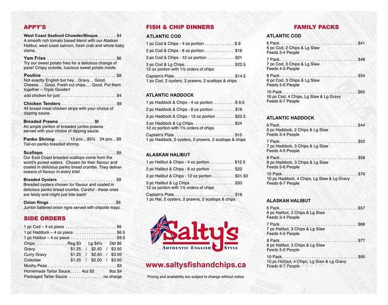 Salty's Fish & Chips - Langford, BC