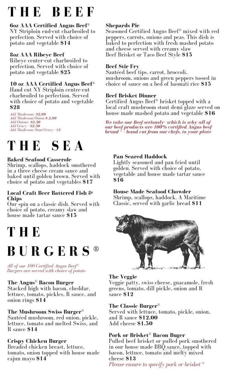 Ringo's Grill - Fredericton, NB menu_pic