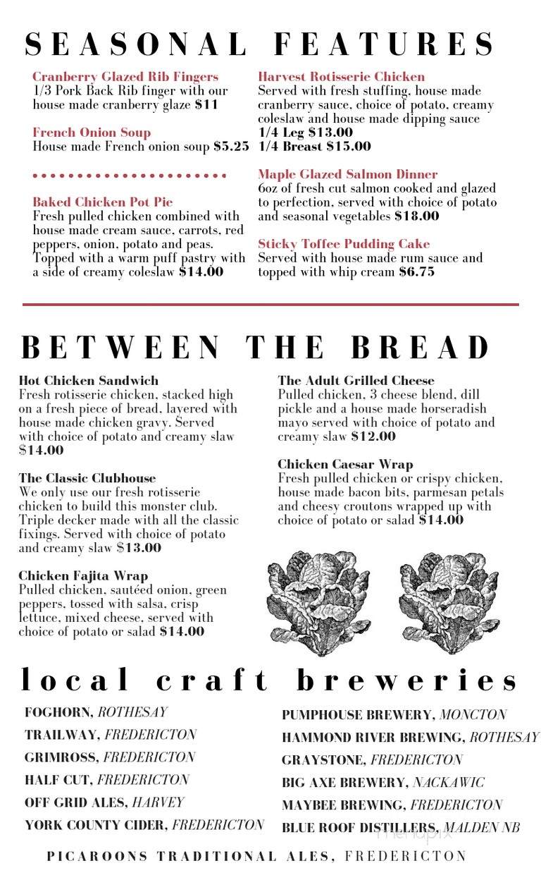 Ringo's Grill - Fredericton, NB menu_pic
