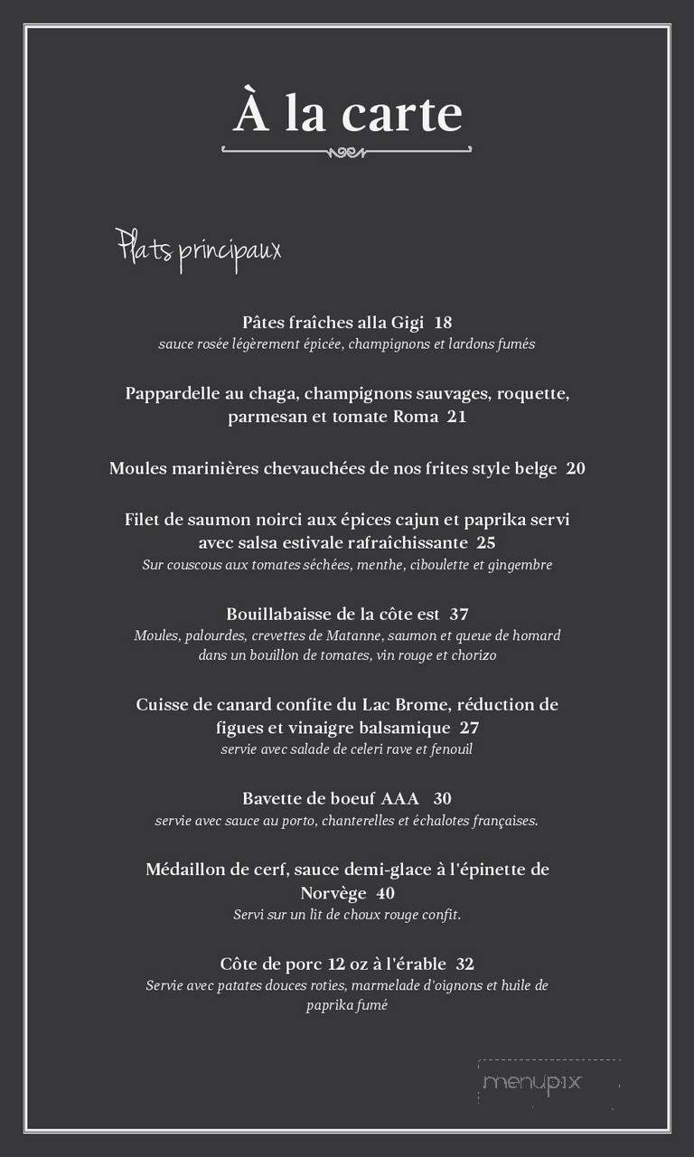 Restaurant Le Saint-Louis - Mont-Tremblant, QC menu_pic