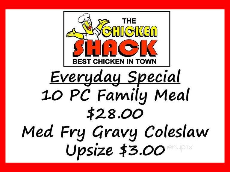 Chicken Shack - Cape Breton, NS menu_pic