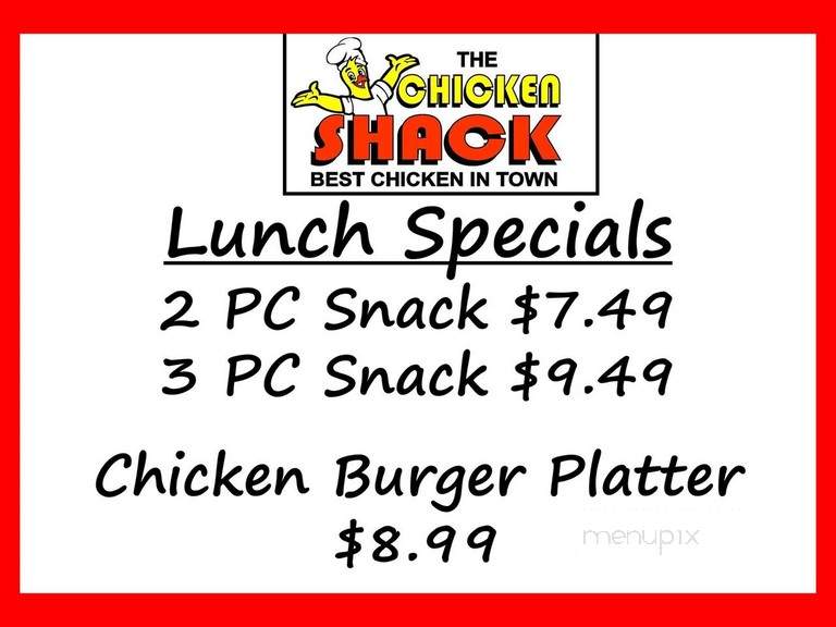 Chicken Shack - Cape Breton, NS menu_pic
