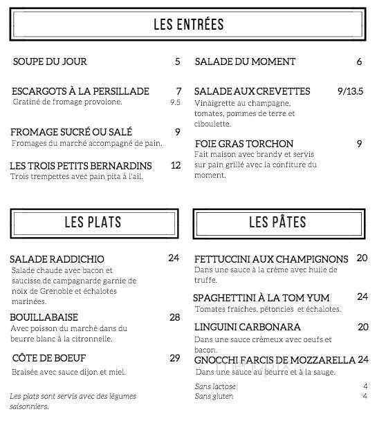 Machiavelli - Montreal, QC menu_pic