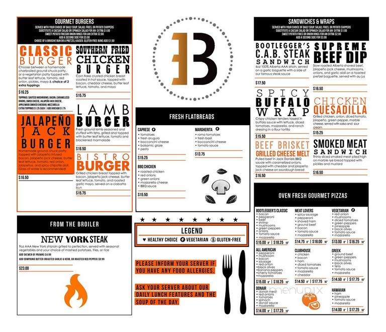 Bootlegger's Sports Bar & Karaoke Lounge - Calgary, AB menu_pic