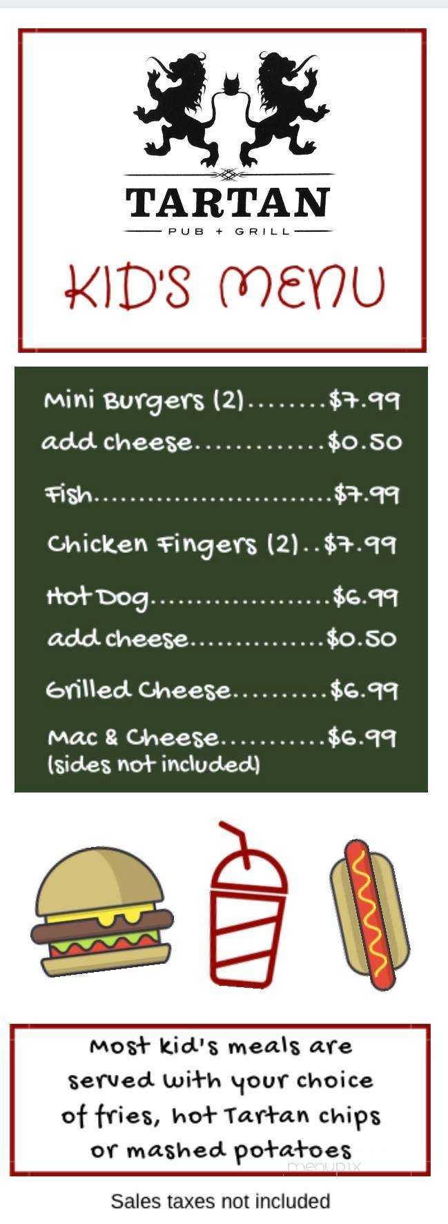 The Tartan Dining Lounge - Oshawa, ON menu_pic