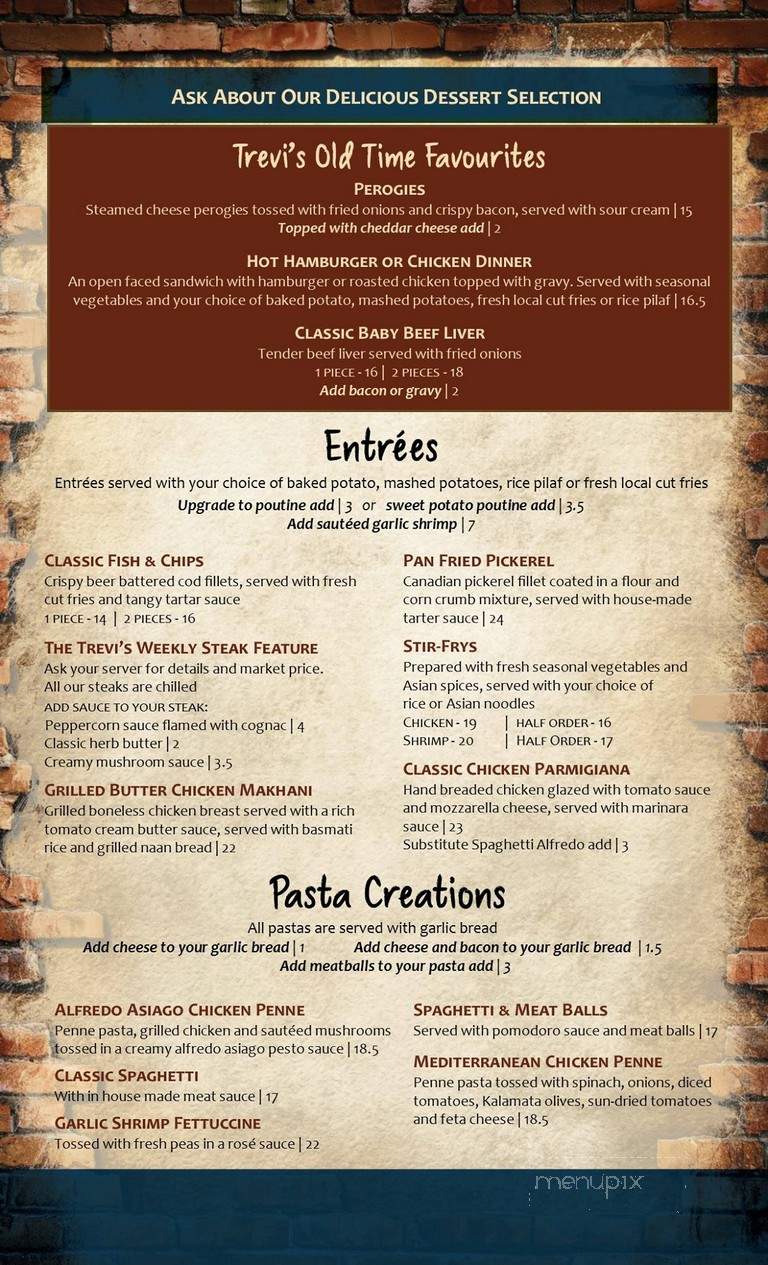 Trevi Tavern - Greater Sudbury, ON menu_pic