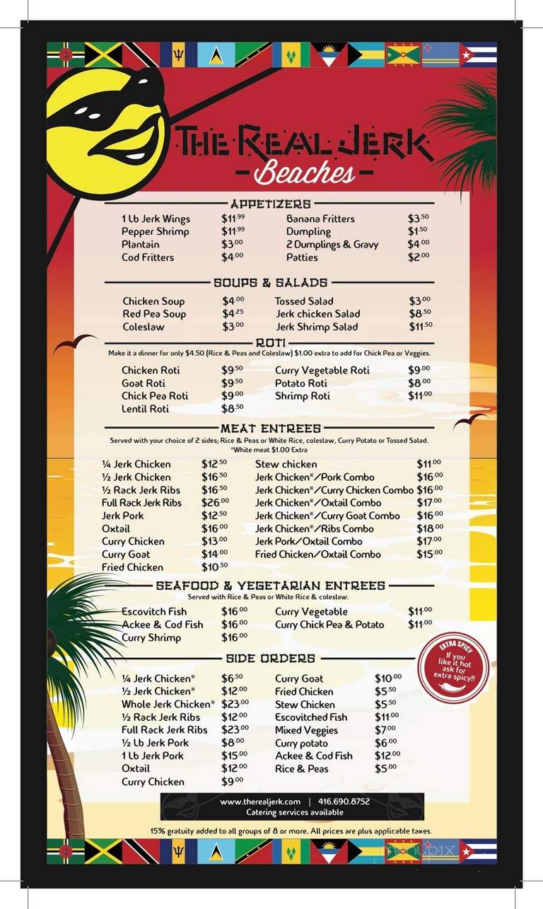 The Real Jerk - Vaughan, ON menu_pic