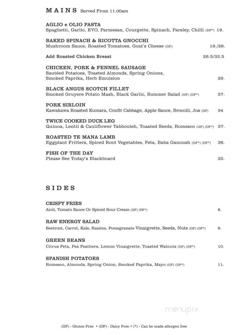 The Cove Cafe - Stroud, ON menu_pic