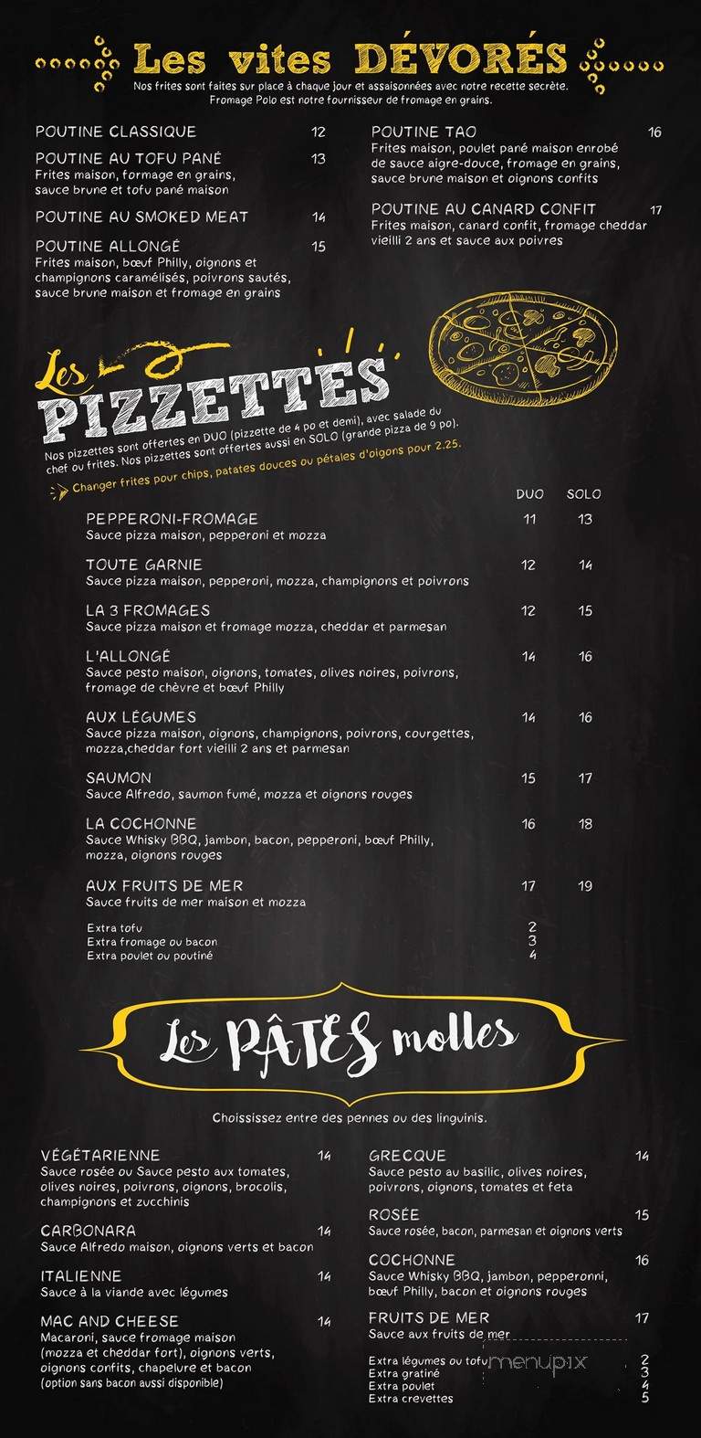 Cafe L'Allonge - Thetford Mines, QC menu_pic