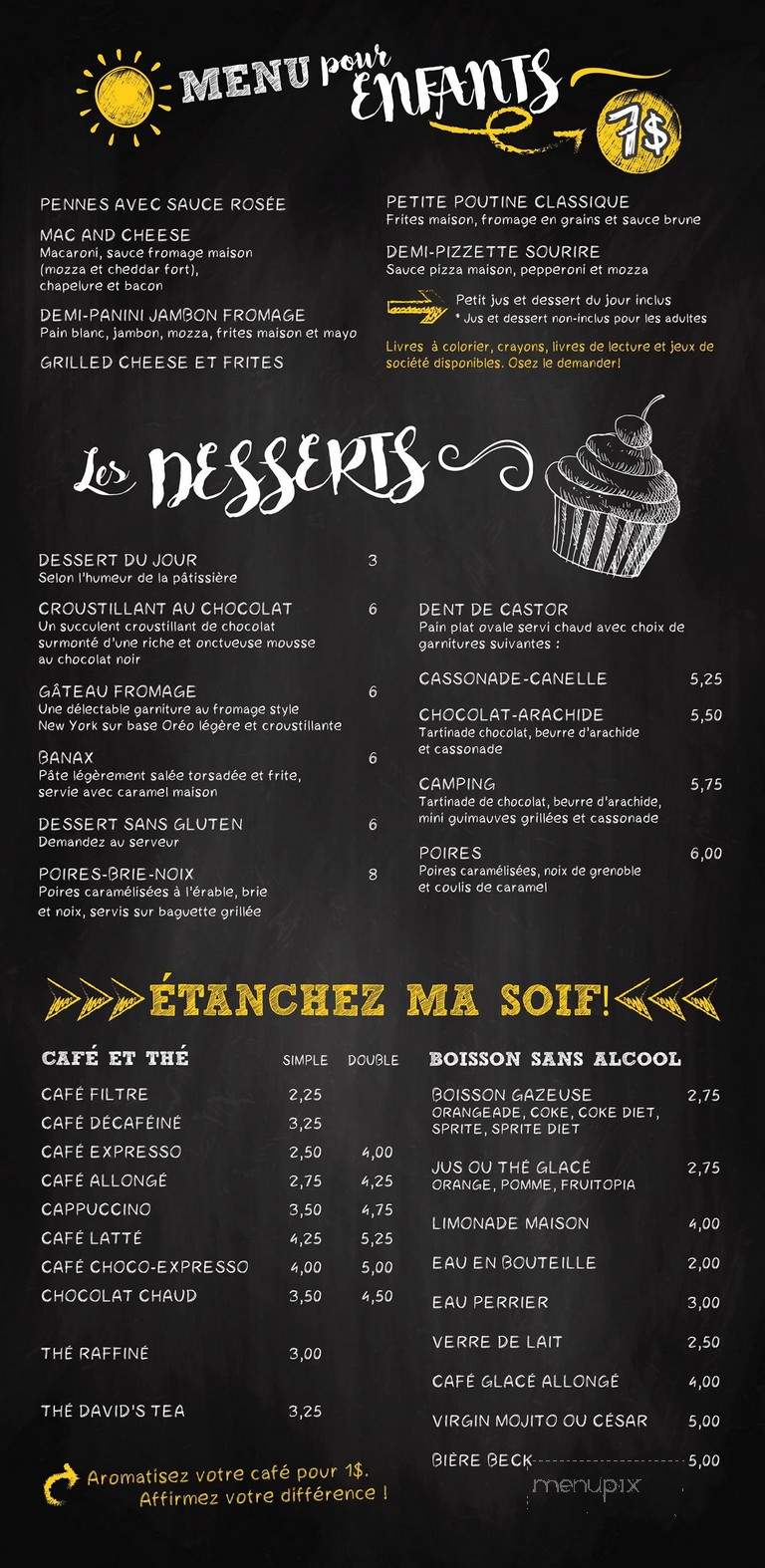 Cafe L'Allonge - Thetford Mines, QC menu_pic