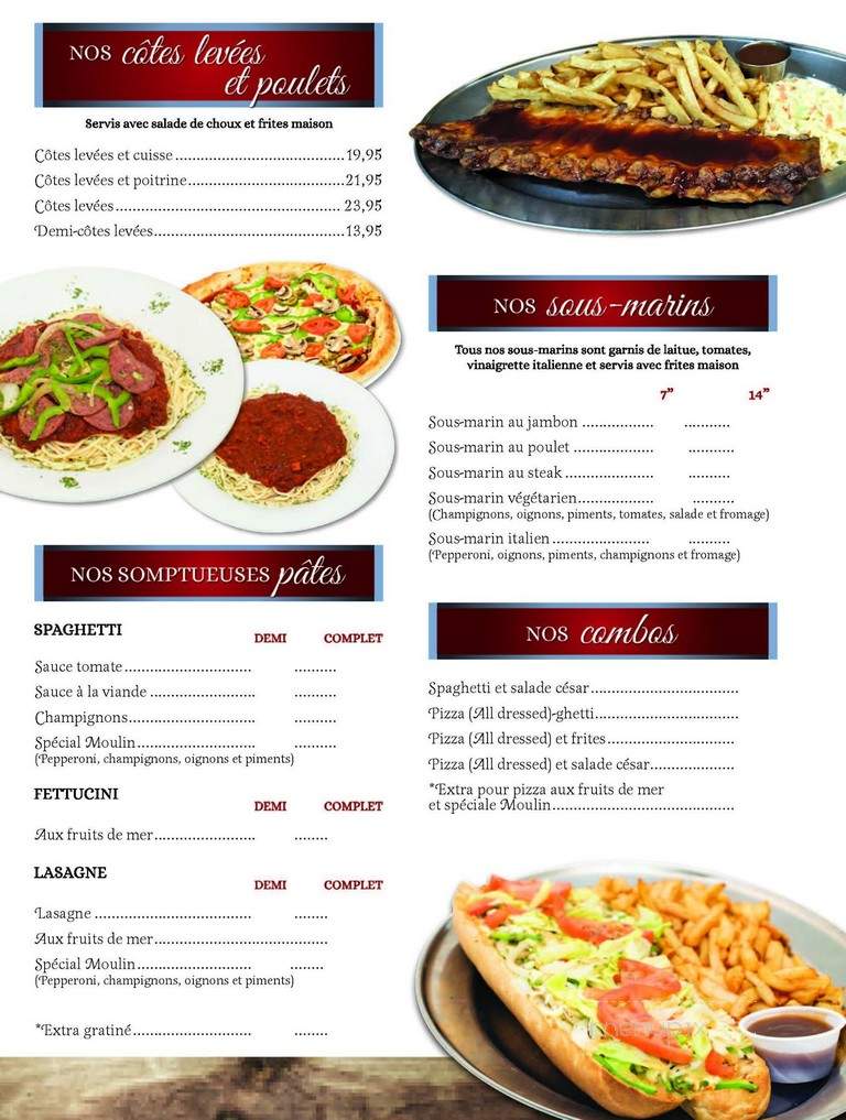 Restaurant Le Moulin Inc - Amos, QC menu_pic