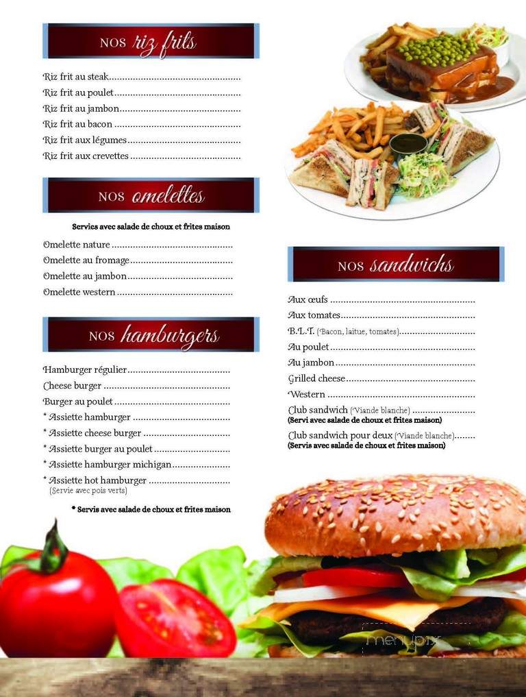 Restaurant Le Moulin Inc - Amos, QC menu_pic