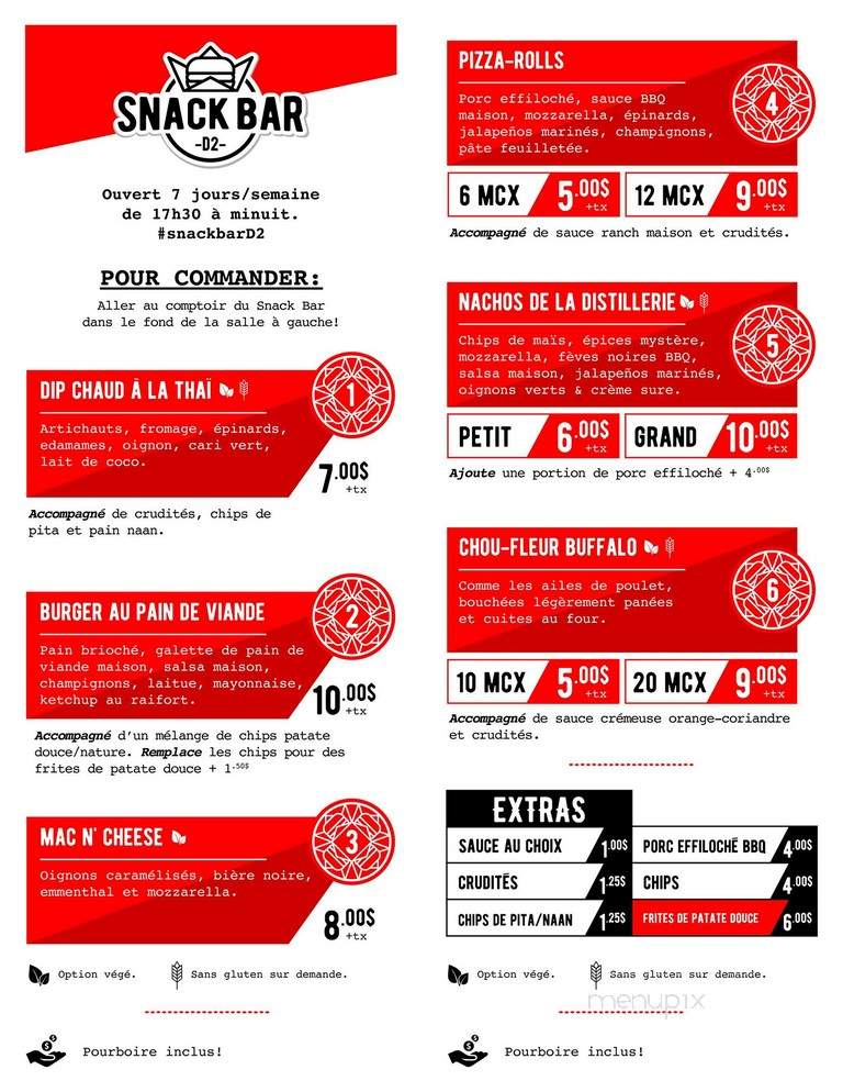 La Distillerie No2 - Montreal, QC menu_pic