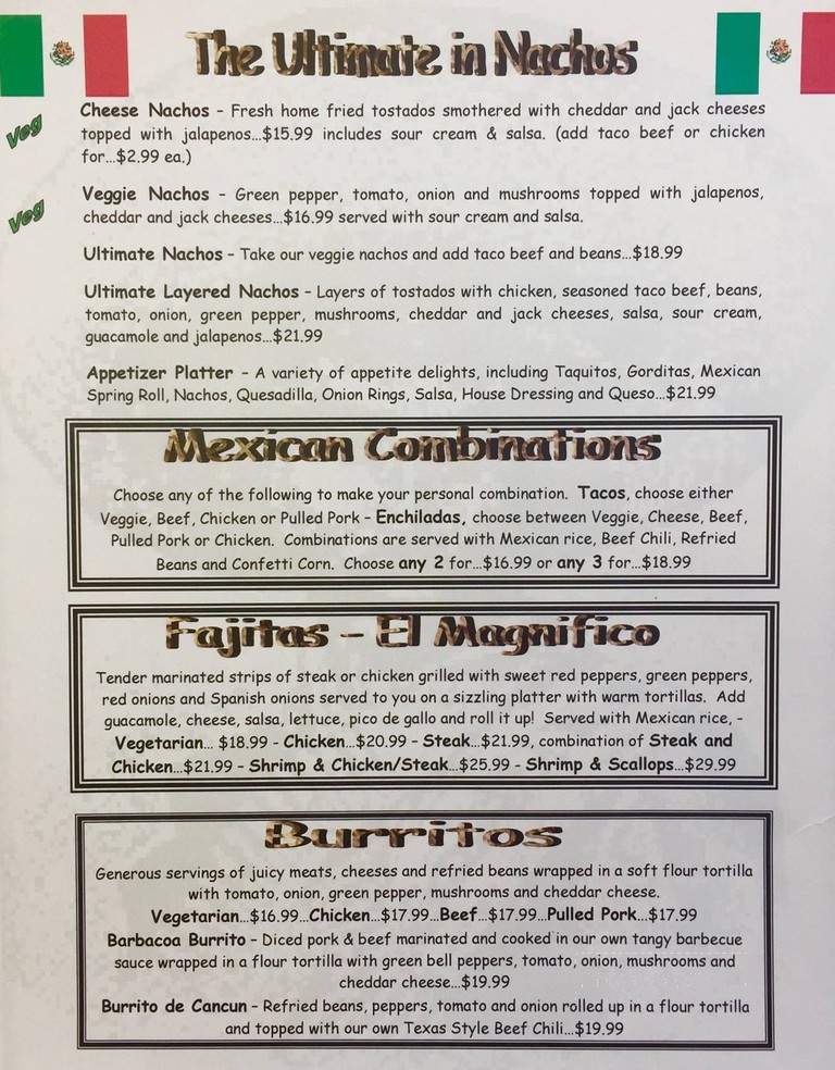 Zapata's Mexican Restaurant - Saint John's, NL menu_pic