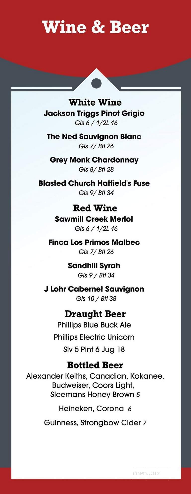 The Nest Restaurant - Squamish, BC menu_pic