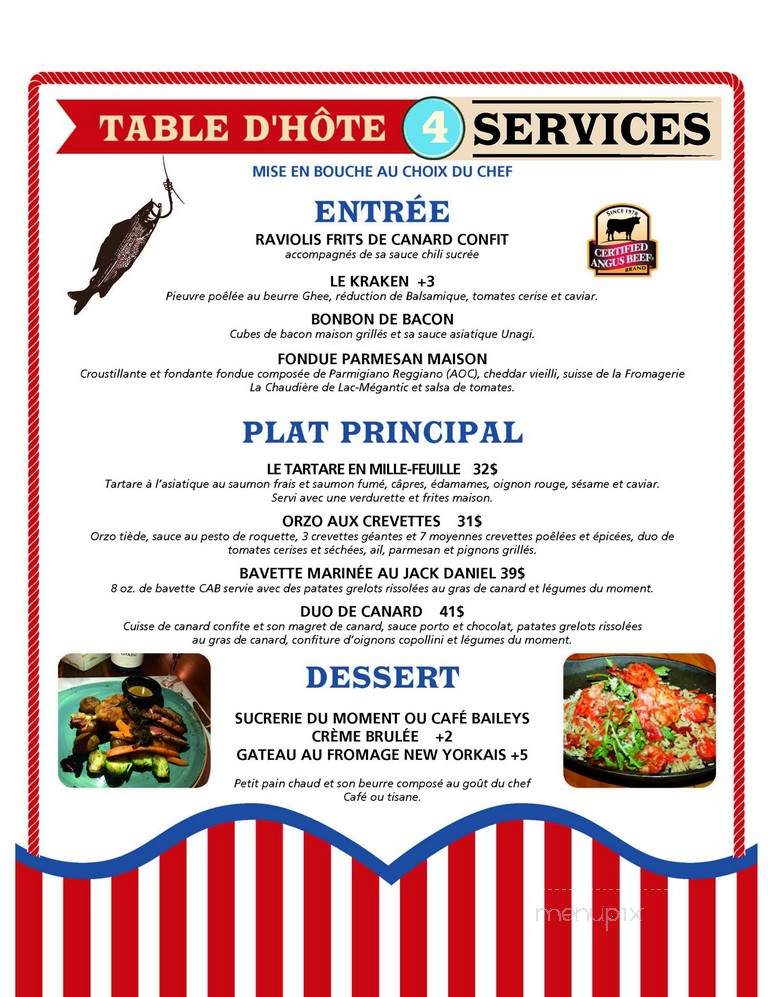 Restaurant Sherlyne - Lac-Megantic, QC menu_pic