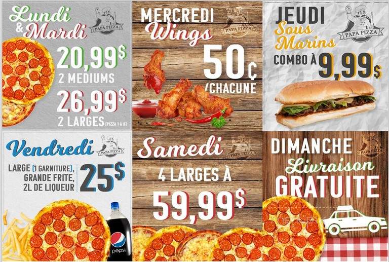 Pizza Papa - Gatineau, QC menu_pic