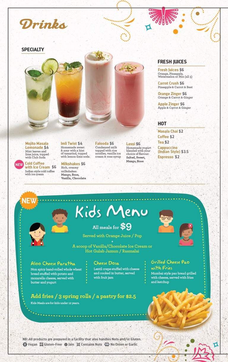 Brar's Sweets & Restaurant - Brampton, ON menu_pic