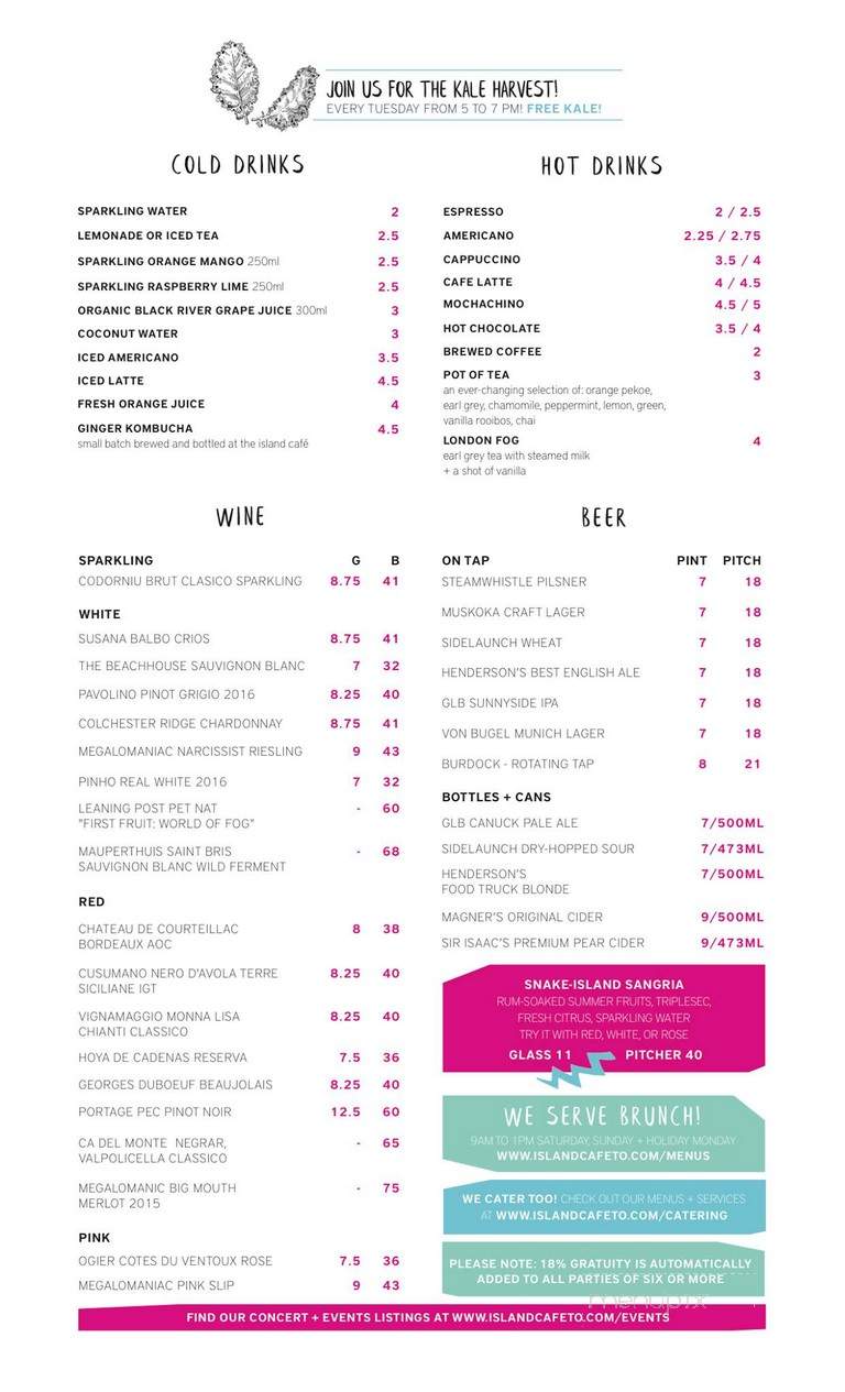 Island Garden Restaurant and Bar - Toronto, ON menu_pic