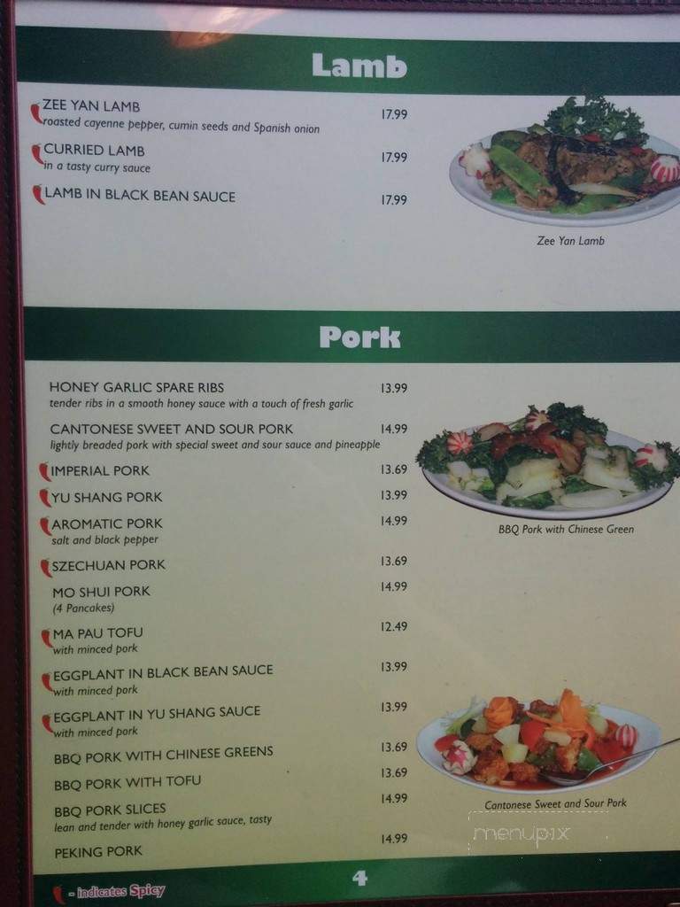 Ho Ho Restaurant - Ottawa, ON menu_pic