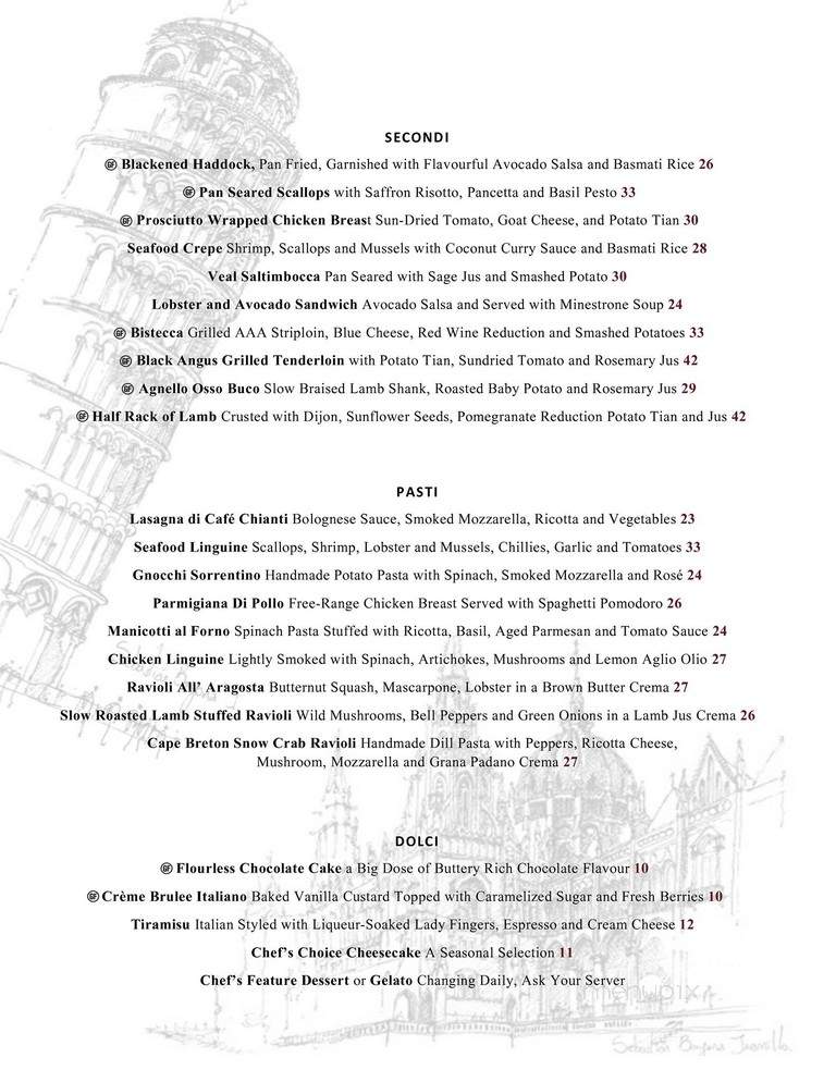 Cafe Chianti - Halifax, NS menu_pic