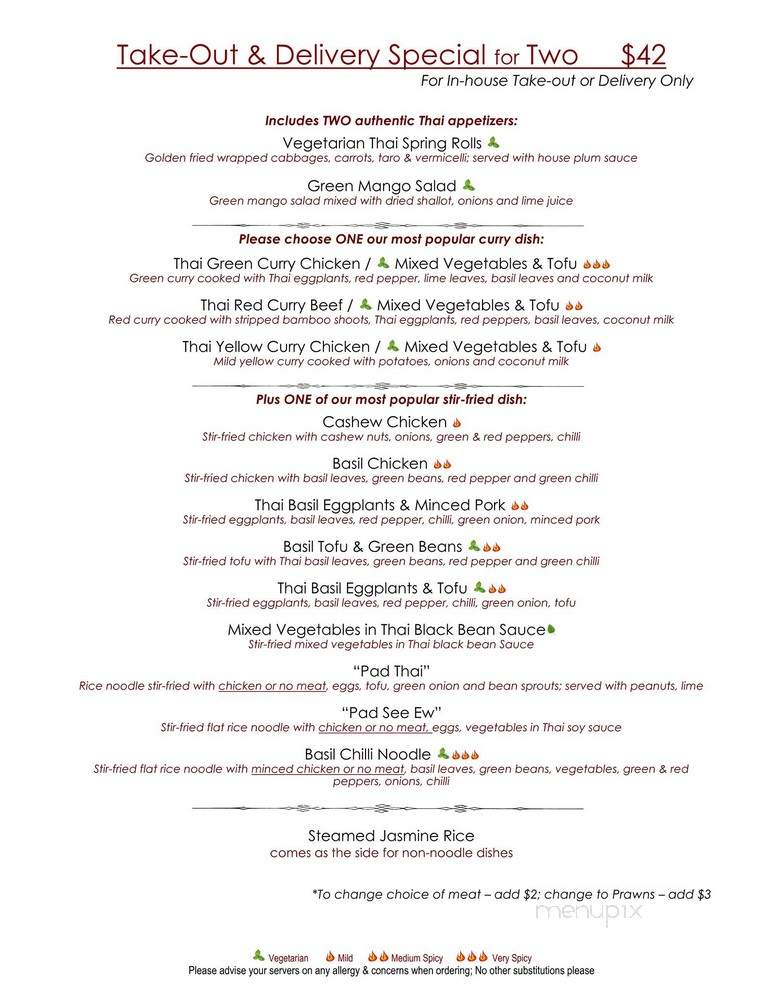Sweet Mango Restaurant - Richmond Hill, ON menu_pic