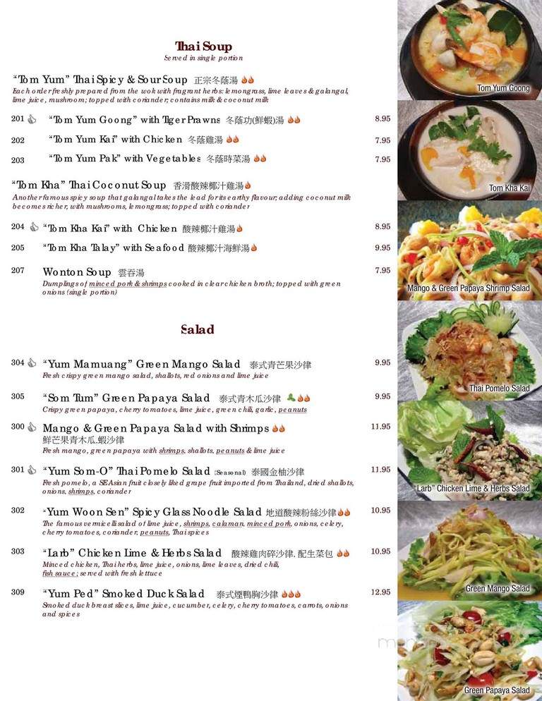 Sweet Mango Restaurant - Richmond Hill, ON menu_pic
