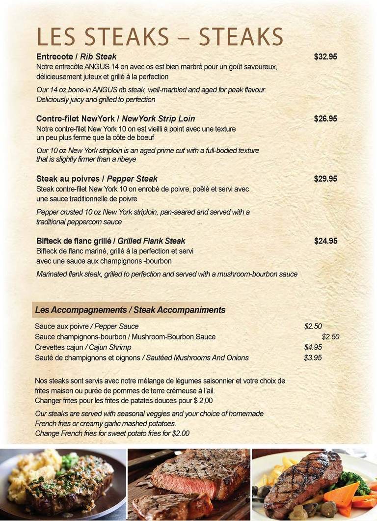 Calistoga Grill - Pointe-Claire, QC menu_pic