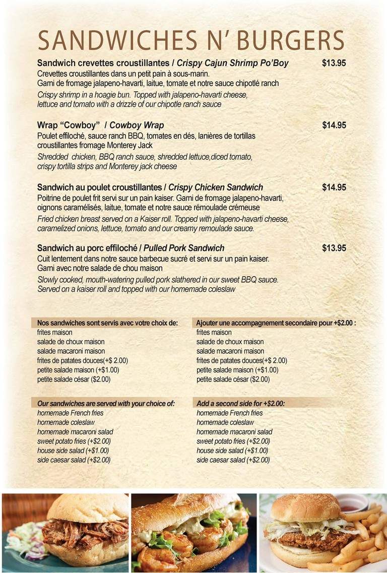 Calistoga Grill - Pointe-Claire, QC menu_pic