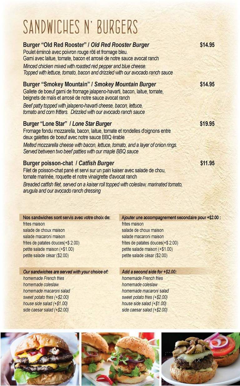 Calistoga Grill - Pointe-Claire, QC menu_pic