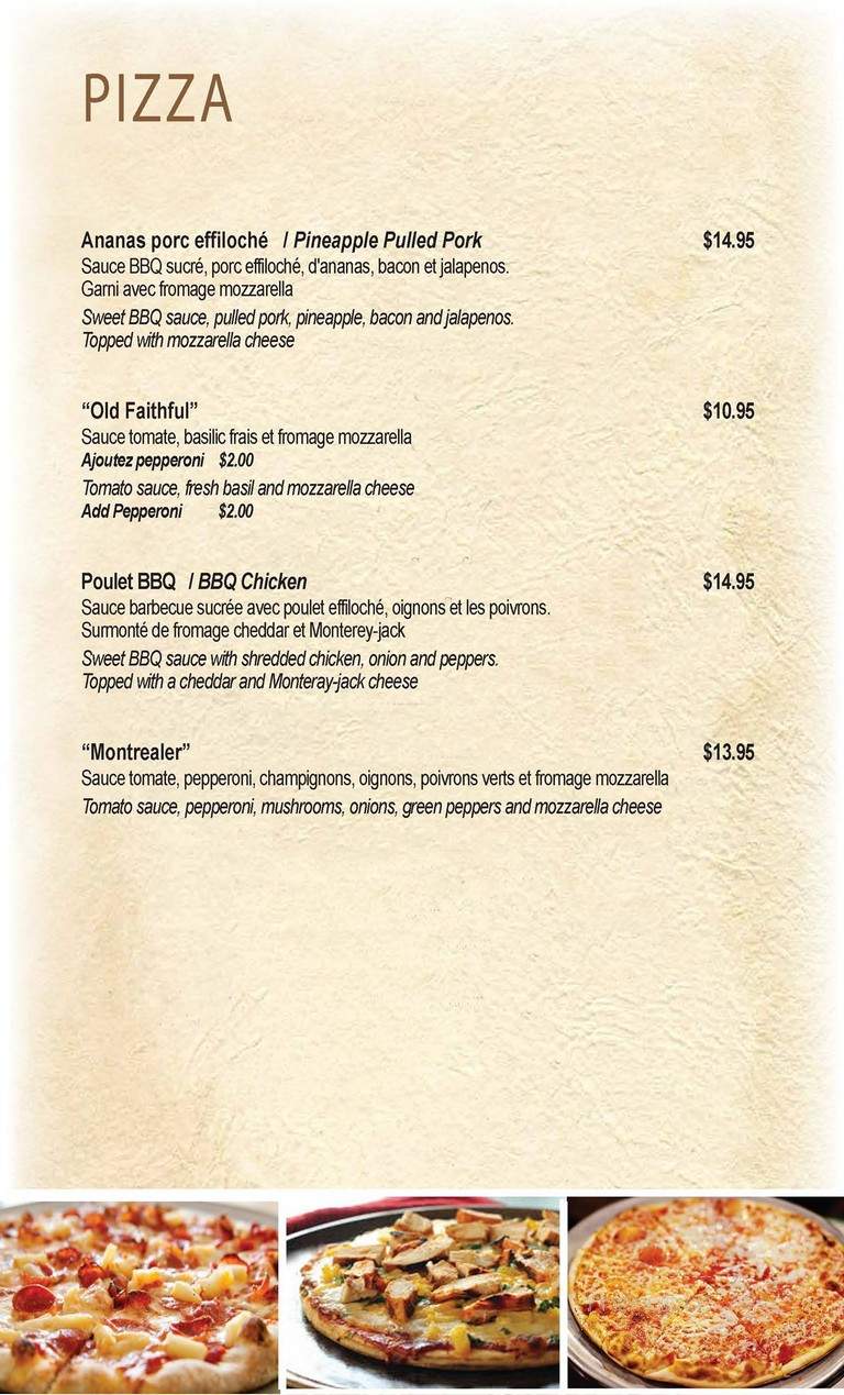 Calistoga Grill - Pointe-Claire, QC menu_pic