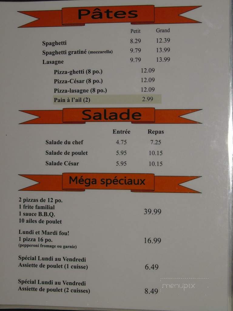 Pizza Maximum - La Baie, QC menu_pic
