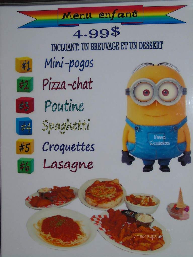 Pizza Maximum - La Baie, QC menu_pic