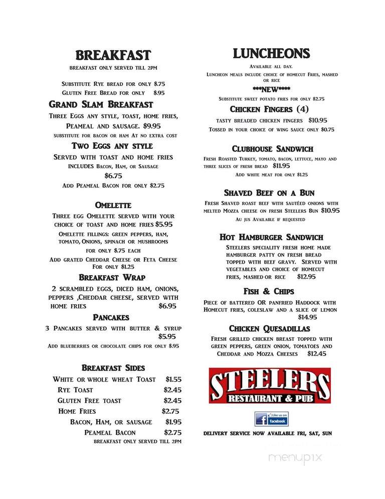 Steelers Restaurant & Pub - Elmvale, ON