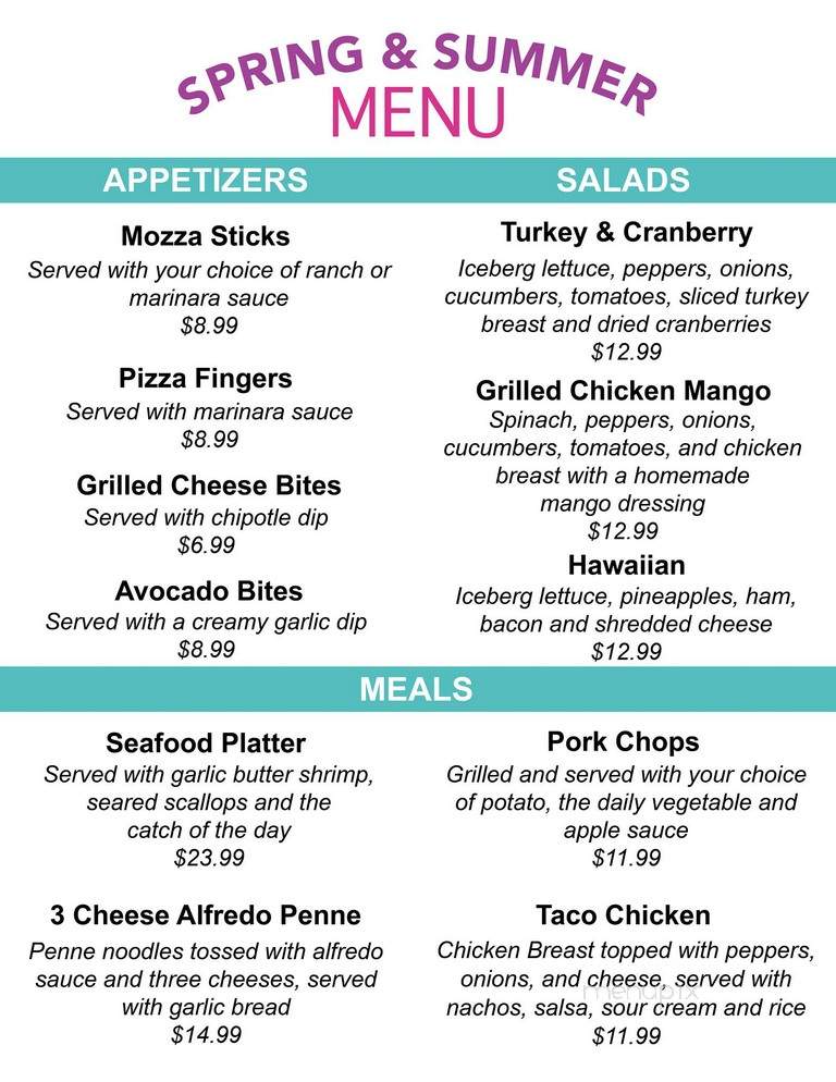 The spot - Mount Forest, ON menu_pic