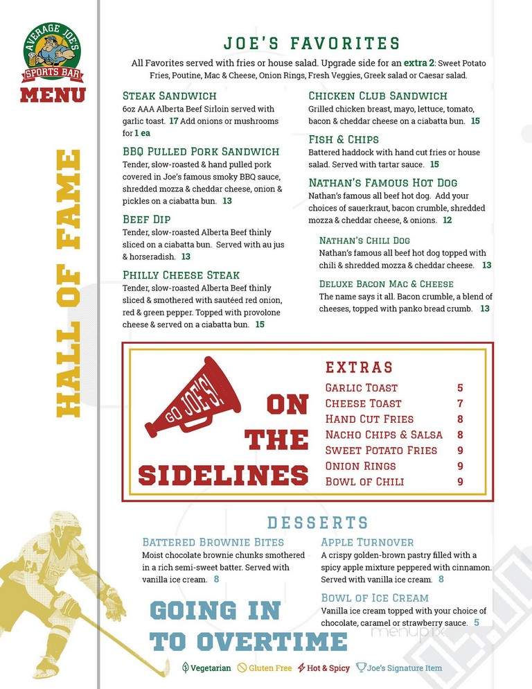 Average Joe's Sports Bar - Lethbridge, AB menu_pic