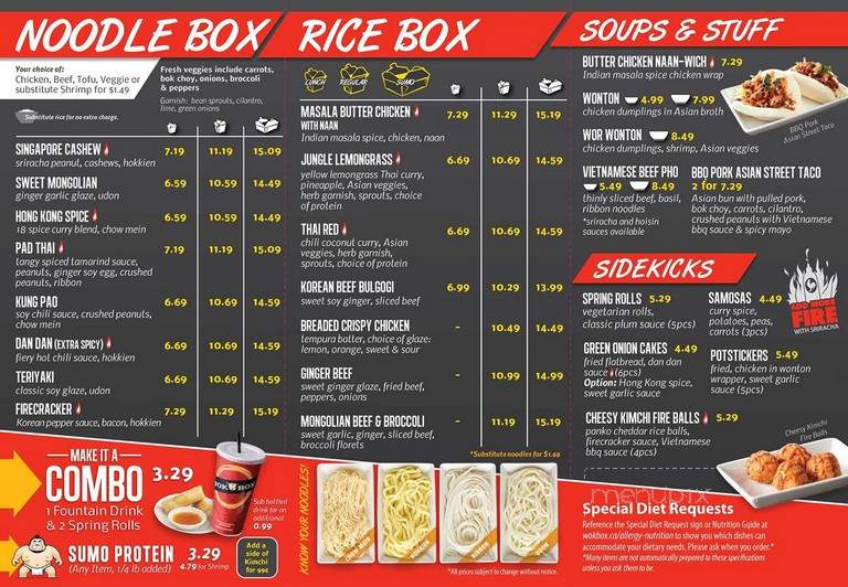 Wok Box - Central Okanagan, BC menu_pic