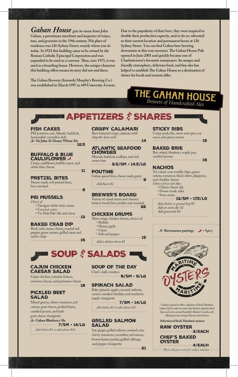 Gahan House Pub Brewery & Mercantile - Charlottetown, PE