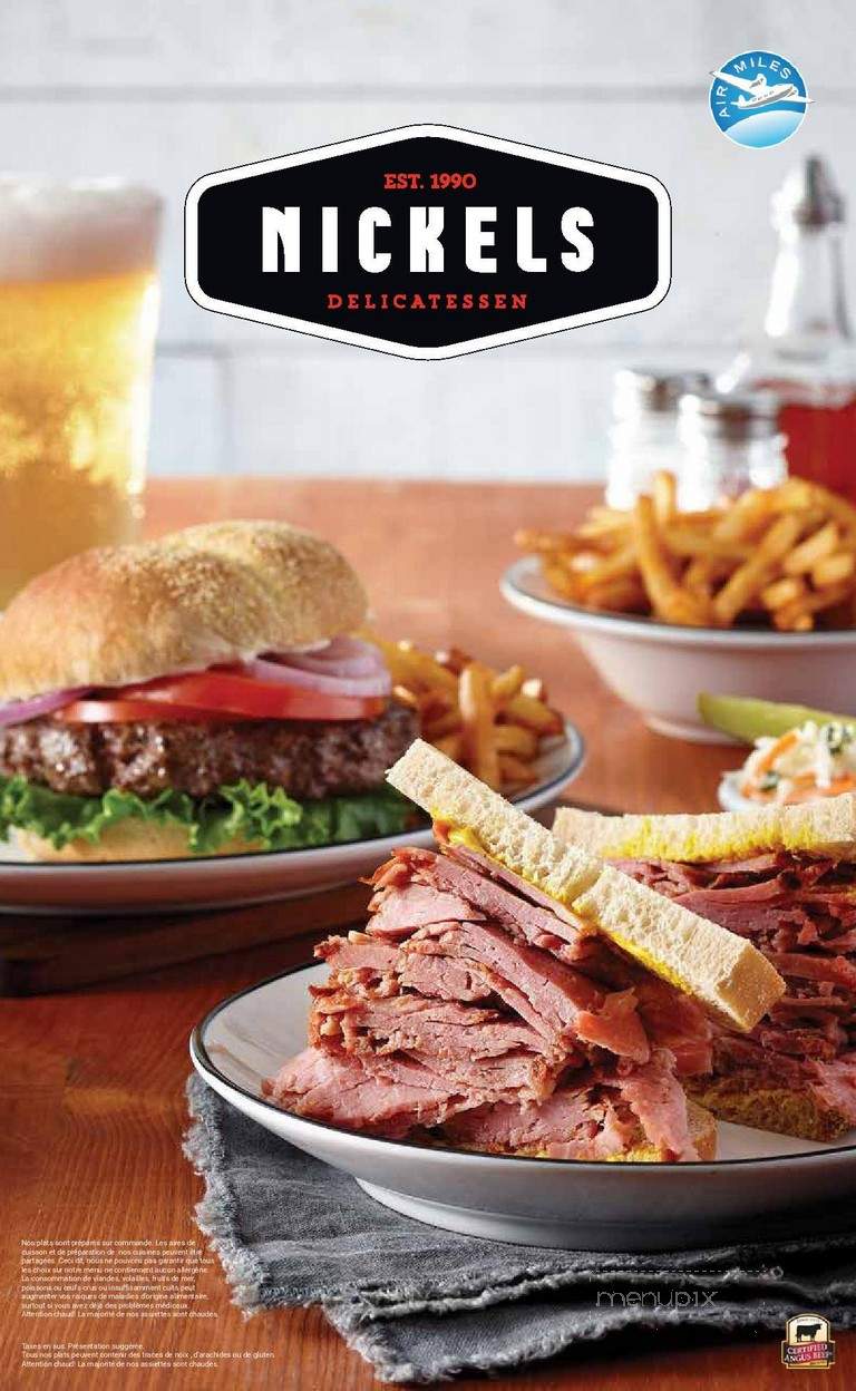 Nickels Grill & Bar - Laval, QC menu_pic