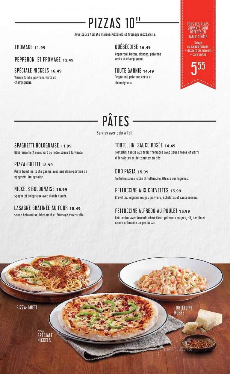 Nickels Grill & Bar - Laval, QC menu_pic