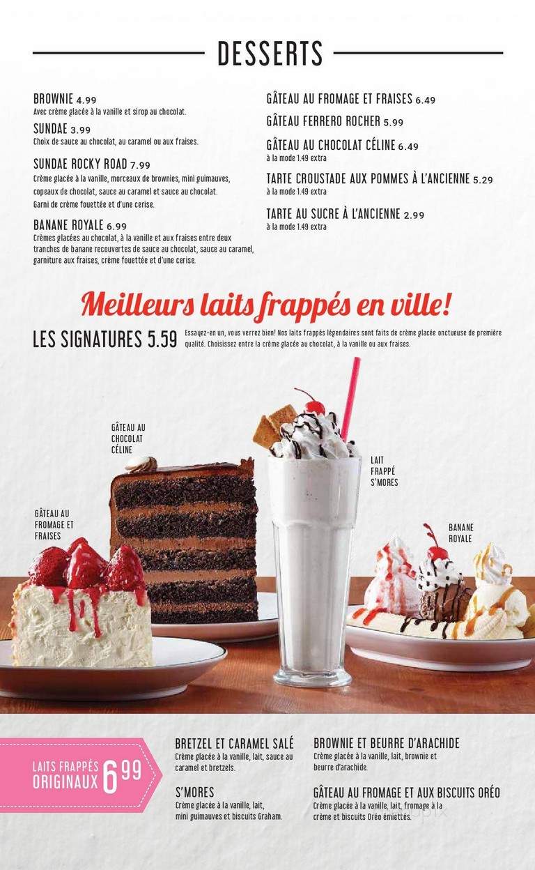 Nickels Grill & Bar - Laval, QC menu_pic