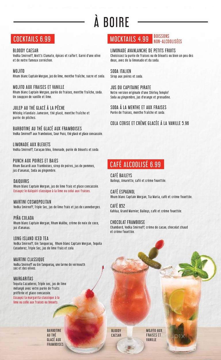 Nickels Grill & Bar - Laval, QC menu_pic