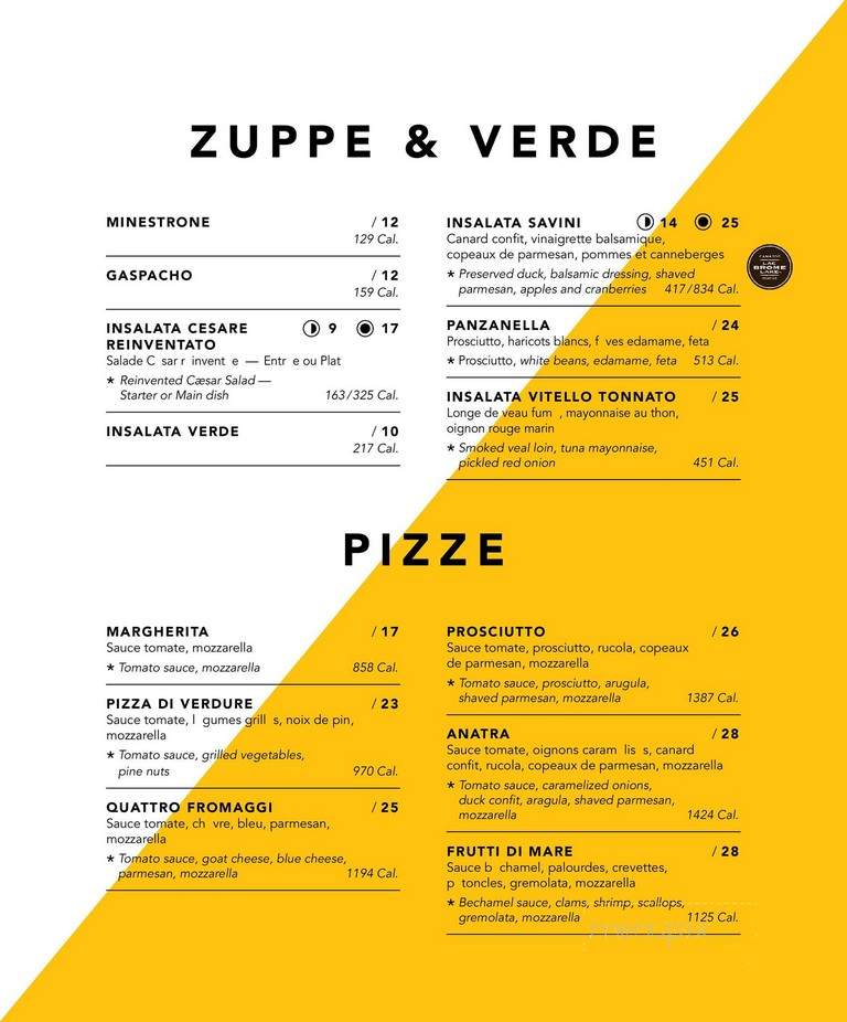 Savini Restaurant-Bar & Vinothque - Quebec City, QC menu_pic