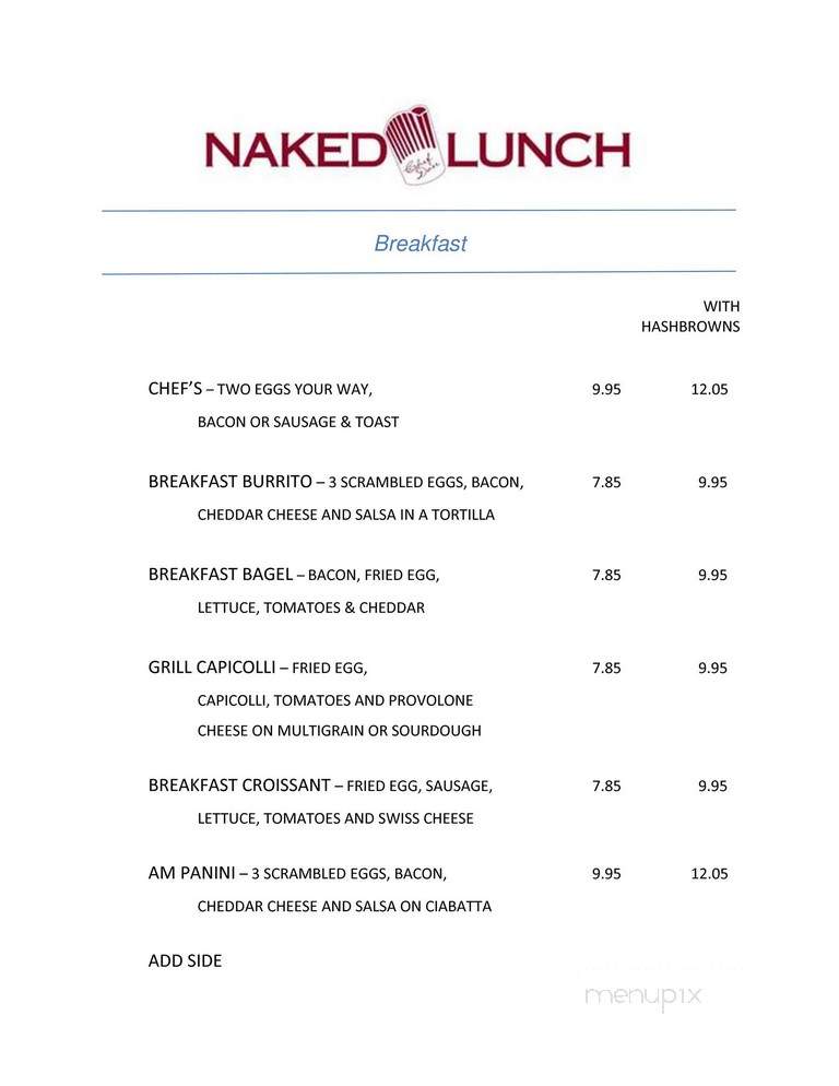 Naked Lunch - Squamish, BC menu_pic