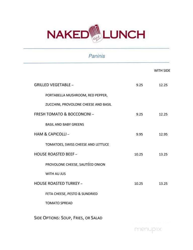 Naked Lunch - Squamish, BC menu_pic