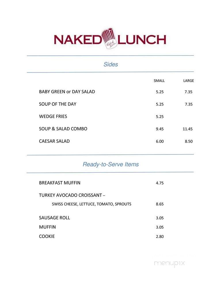 Naked Lunch - Squamish, BC menu_pic