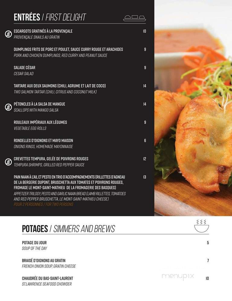 Hotel Levesque Inc - Riviere-Du-Loup, QC menu_pic