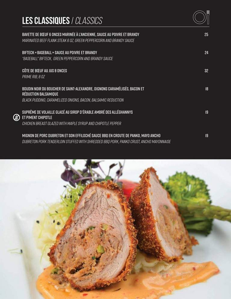 Hotel Levesque Inc - Riviere-Du-Loup, QC menu_pic