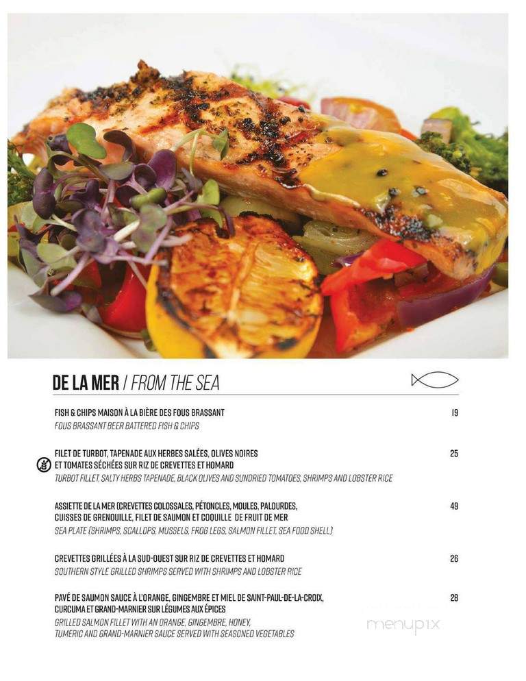 Hotel Levesque Inc - Riviere-Du-Loup, QC menu_pic